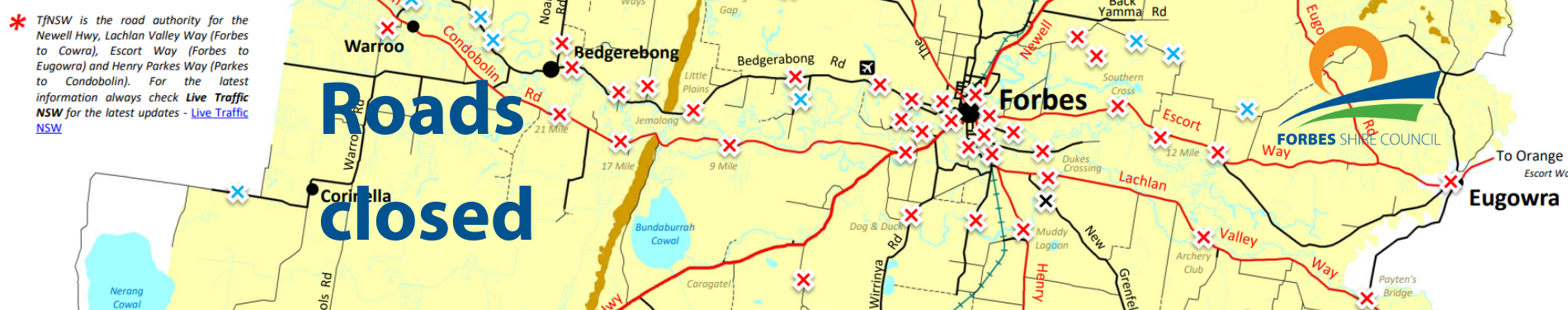 Roads closed